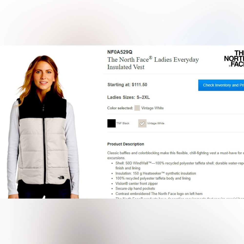NF0A529Q
The North Face® Ladies Everyday Insulated Vest